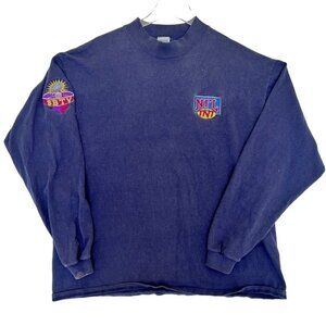 VTG NFL TNT‎ Football Shirt Size XL Mock Neck SBTV Long Sleeve Made in USA